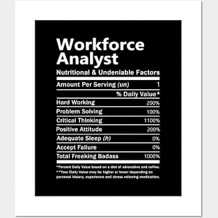 Workforce Analyst T Shirt - Nutritional and Undeniable Factors Gift Item Tee Posters and Art